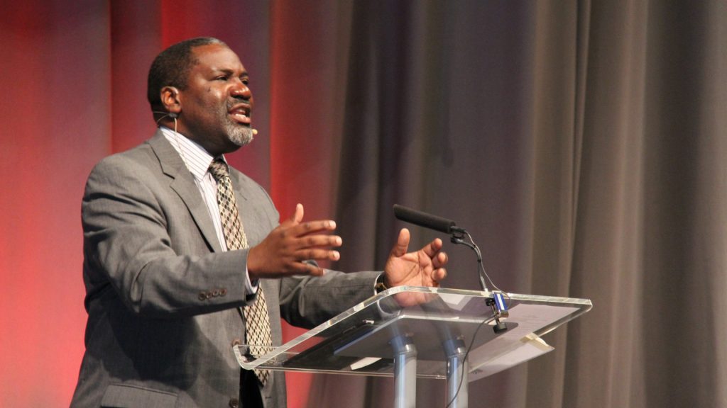 Conrad Mbewe preaching