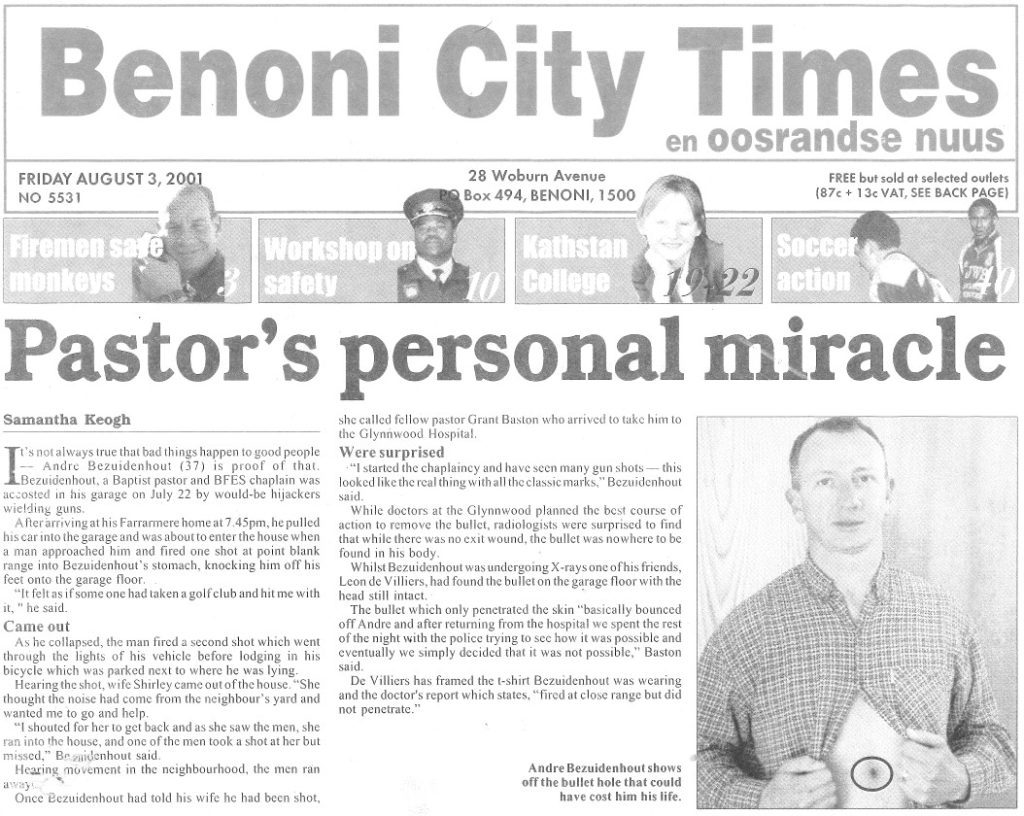 Benoni City Times article